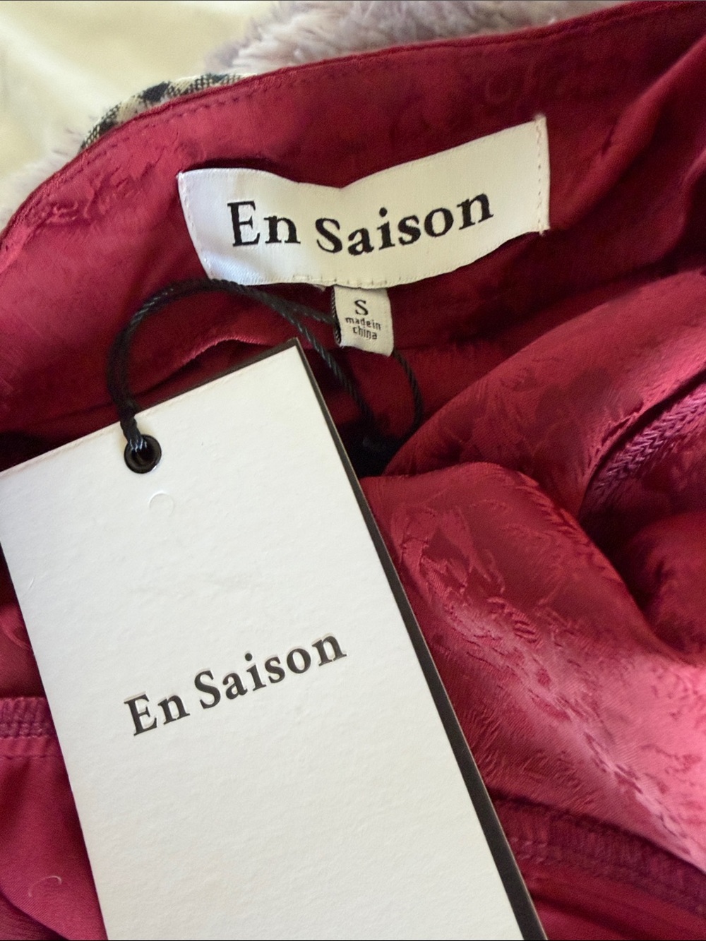 En Saison Annalis High-Low Burgundy Dress - Picture 6 of 6